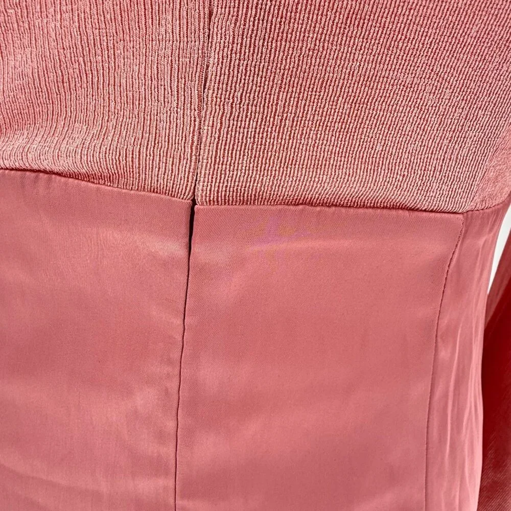 NWOT, Pink Draped Long-Sleeve Midi Dress By Spoken, L - Picture 6 of 12